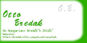 otto bredak business card